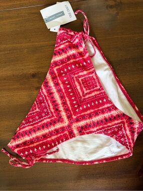True Craft Scarlet Bandana-Print Bikini Bottoms with Side Ties